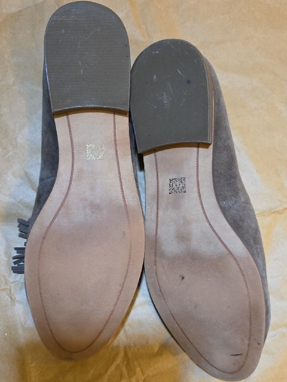 Anne Klein Taupe Suede Tassel Loafers - Picture 8 of 8